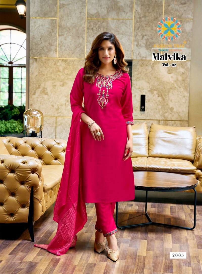Thumbnail: Fancy Embroidered Kurti Pant Dupatta Set (S–5XL)