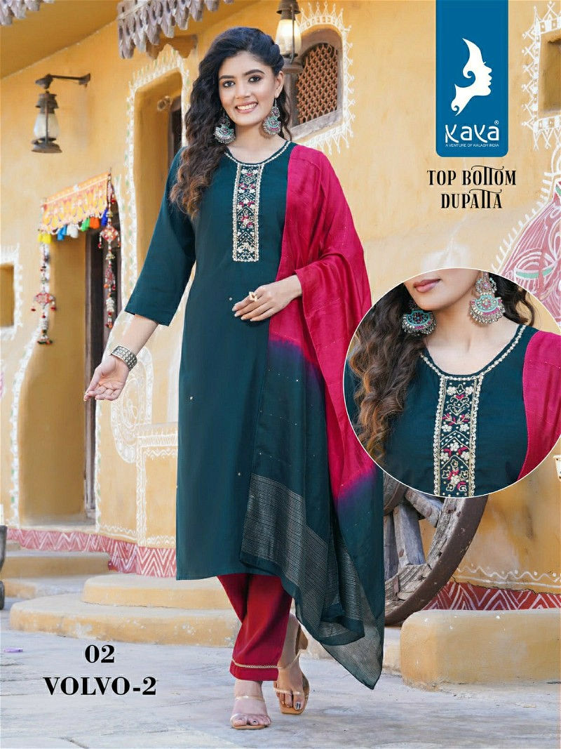 Thumbnail: Luxurious Roman Silk Kurti Sets: Elevate Your Ethnic Style 