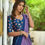 Thumbnail: Women’s Siroski Work Chiffon Saree with Sequins-Adorned Printed Blouse