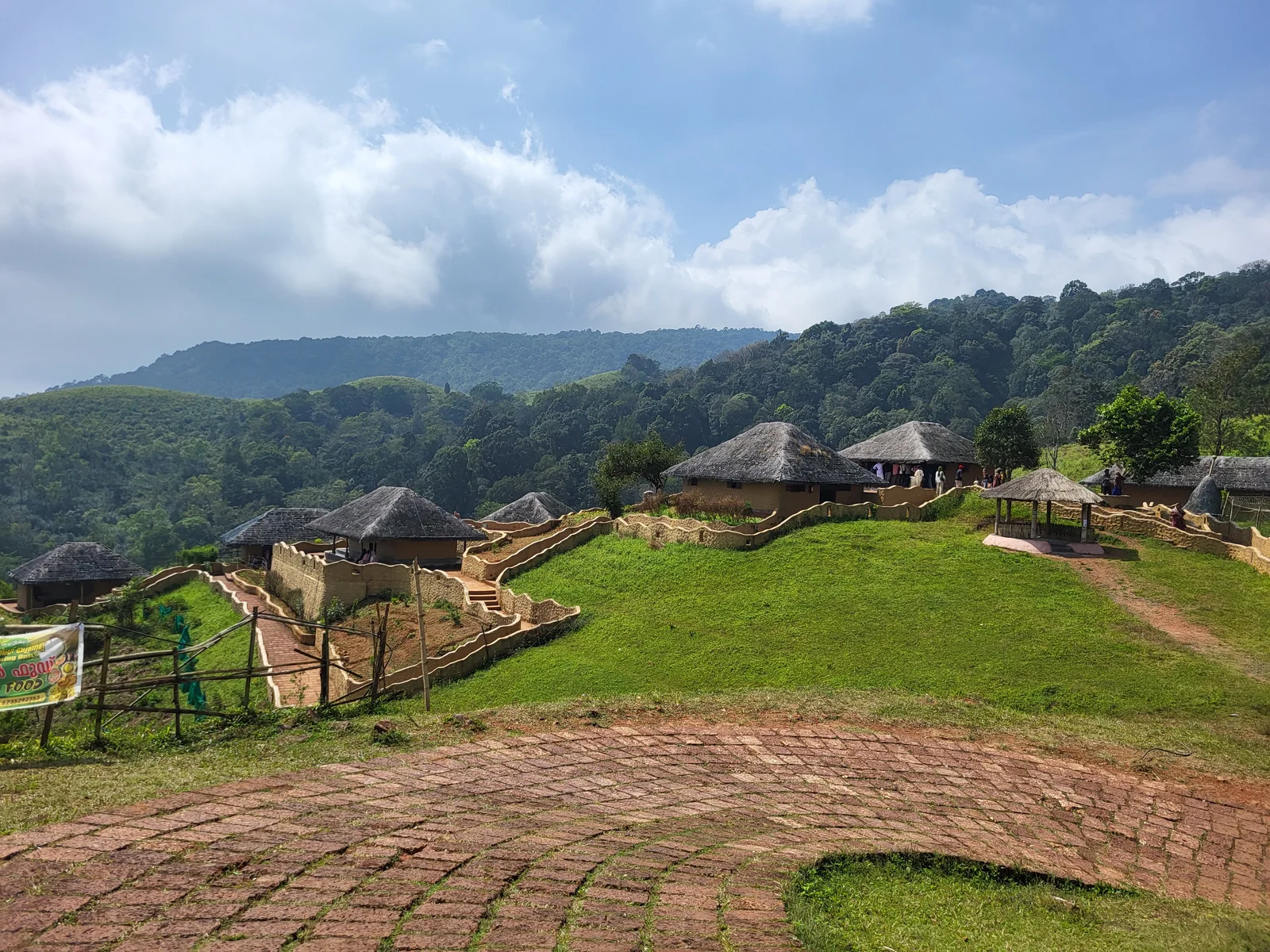Traditional tribal heritage huts at En Ooru village in Wayanad
