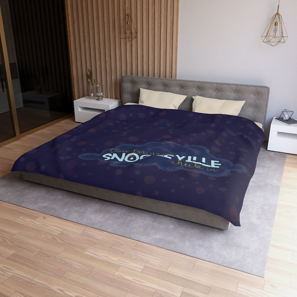 Thumbnail: Check In At Snoozeville Again Microfiber Duvet Cover