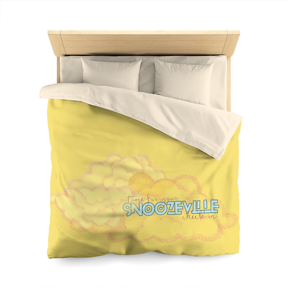 Check In At Snoozeville Microfiber Duvet Cover