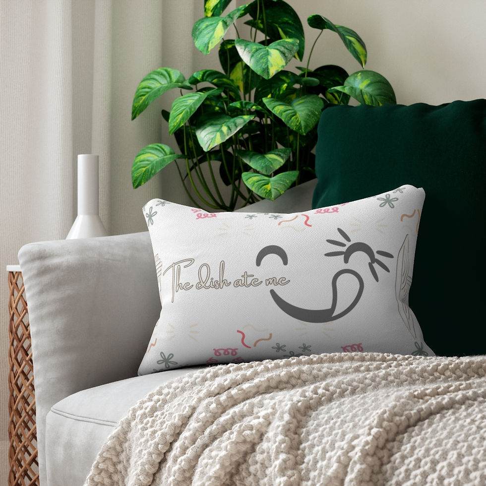 Miniature : The Dish Ate Me Again Lumbar Pillow