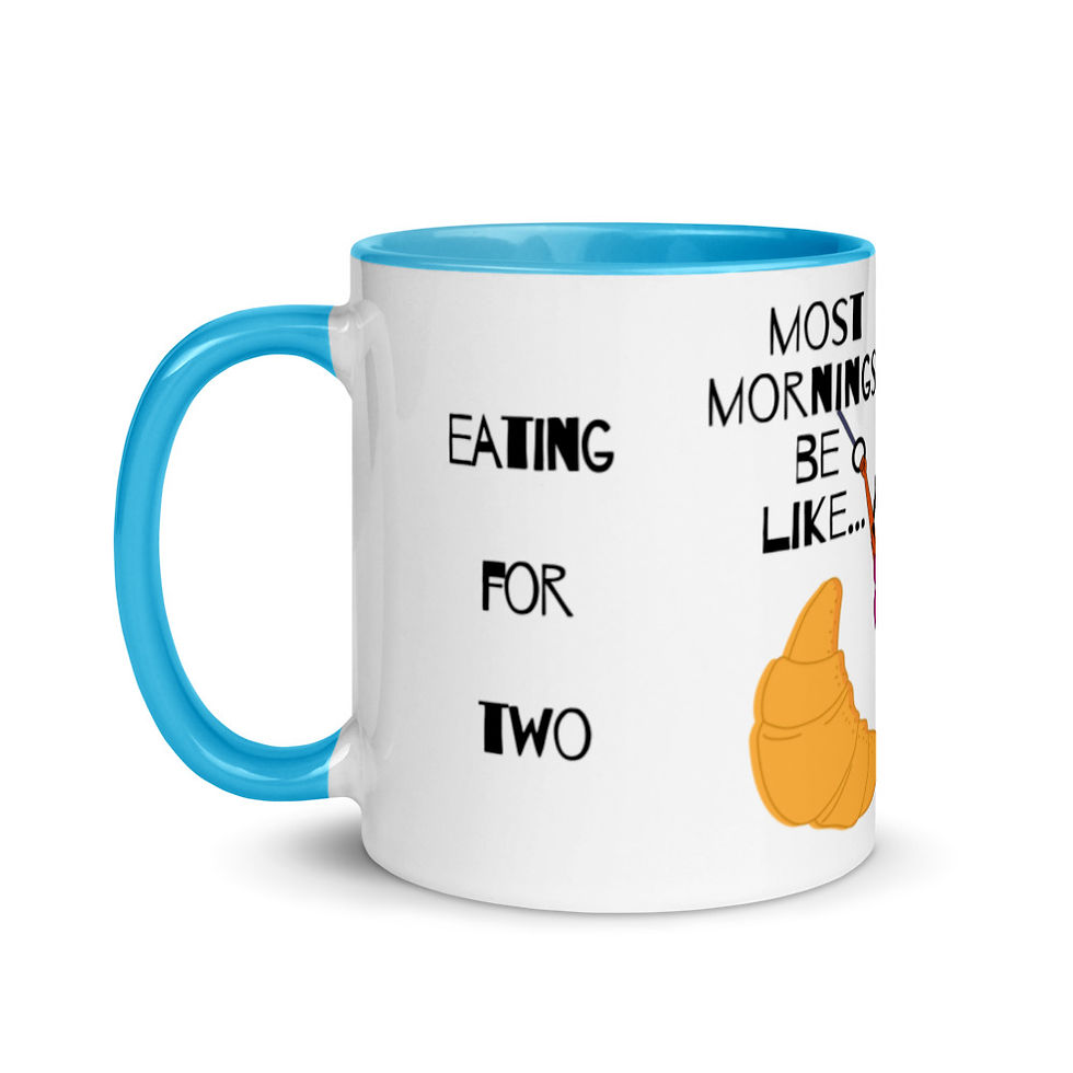 Thumbnail: EATING FOR TWO Mug with Color Inside