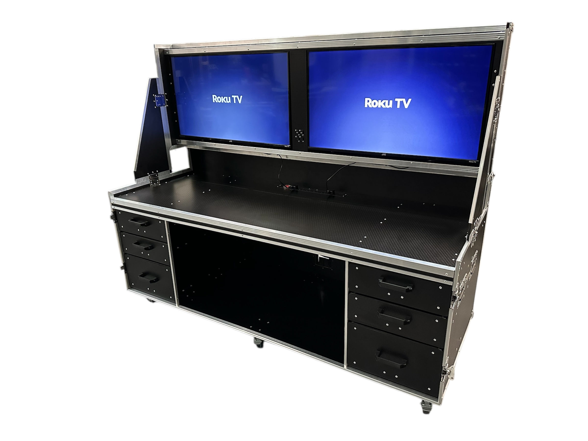 Data Station Flight Case With 40" Smart Screens - VME-Data3