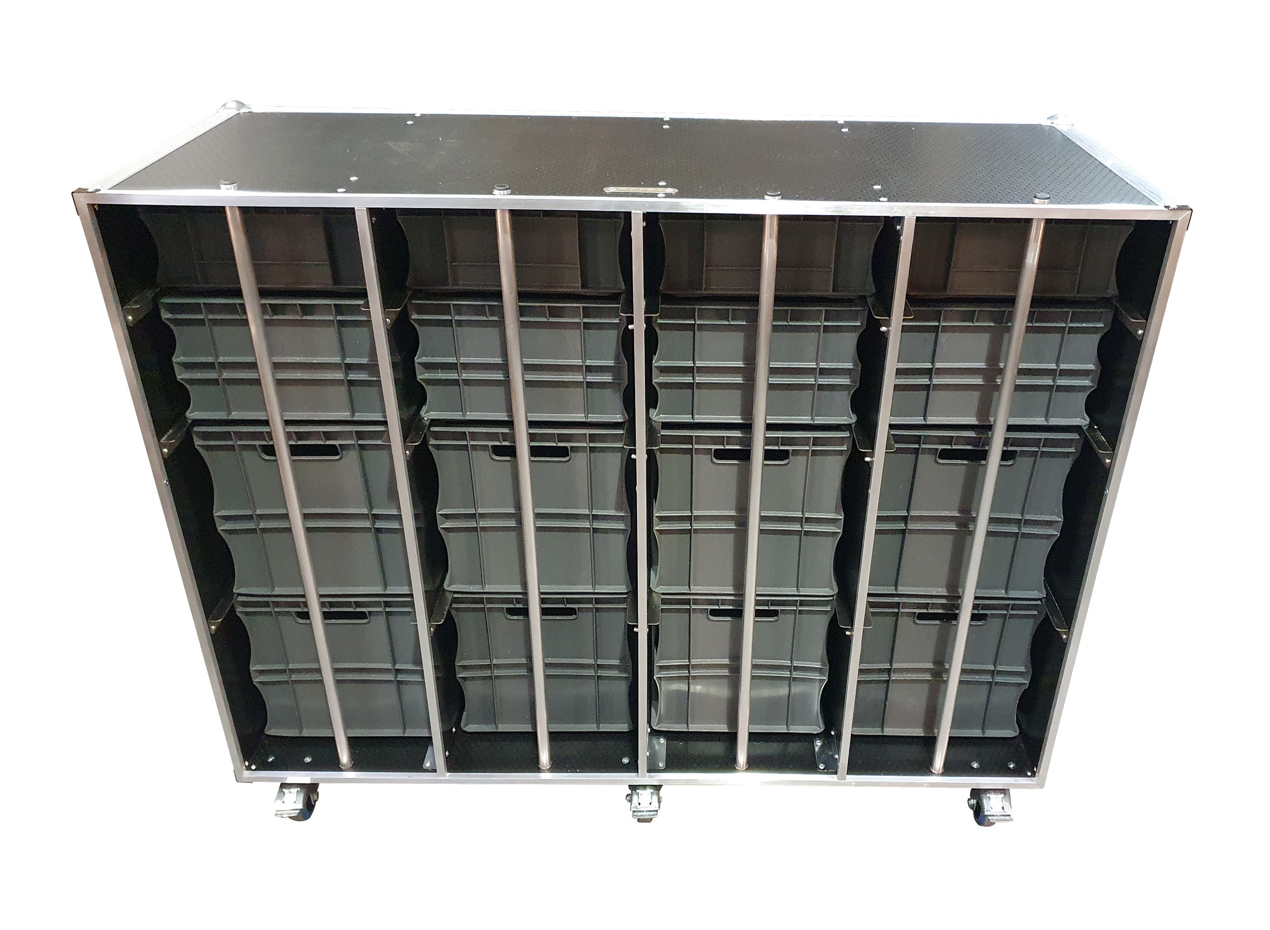 Open Front Roll Cabinet With 16 Removable Boxes - 30x40cm Box -VME-EC10