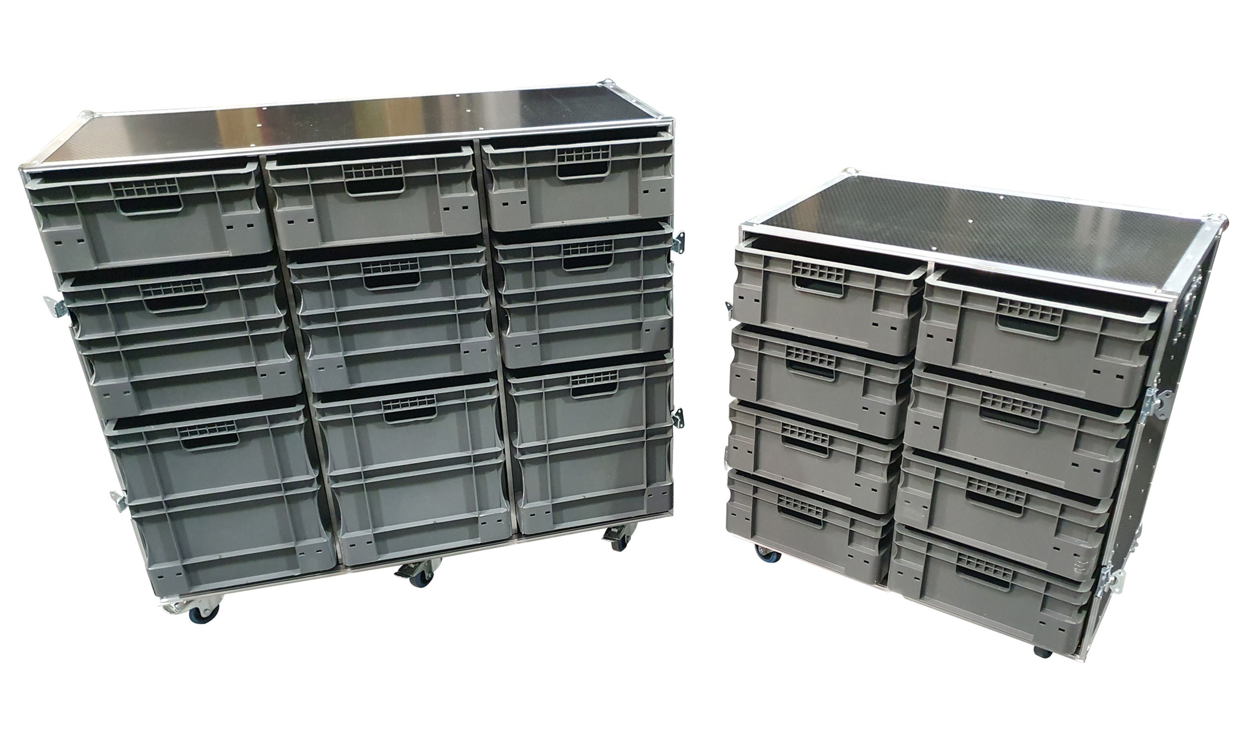 Roll Cabinet Kit - 1 x groß & 1 x klein (einteiliger Deckel)