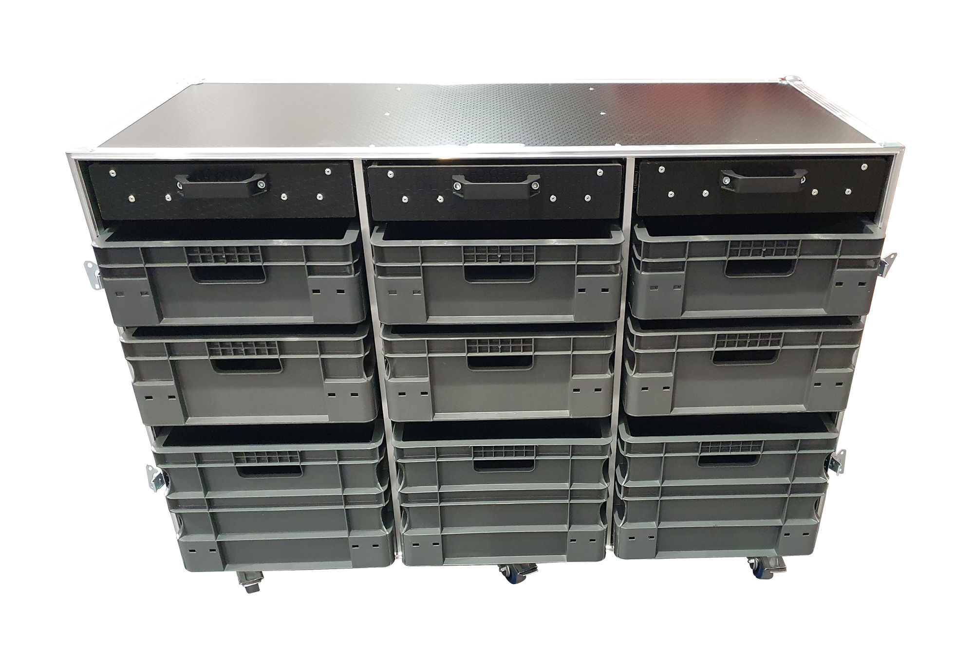 9 Box Euro Container Case With 3 X Draws - VME-EC1