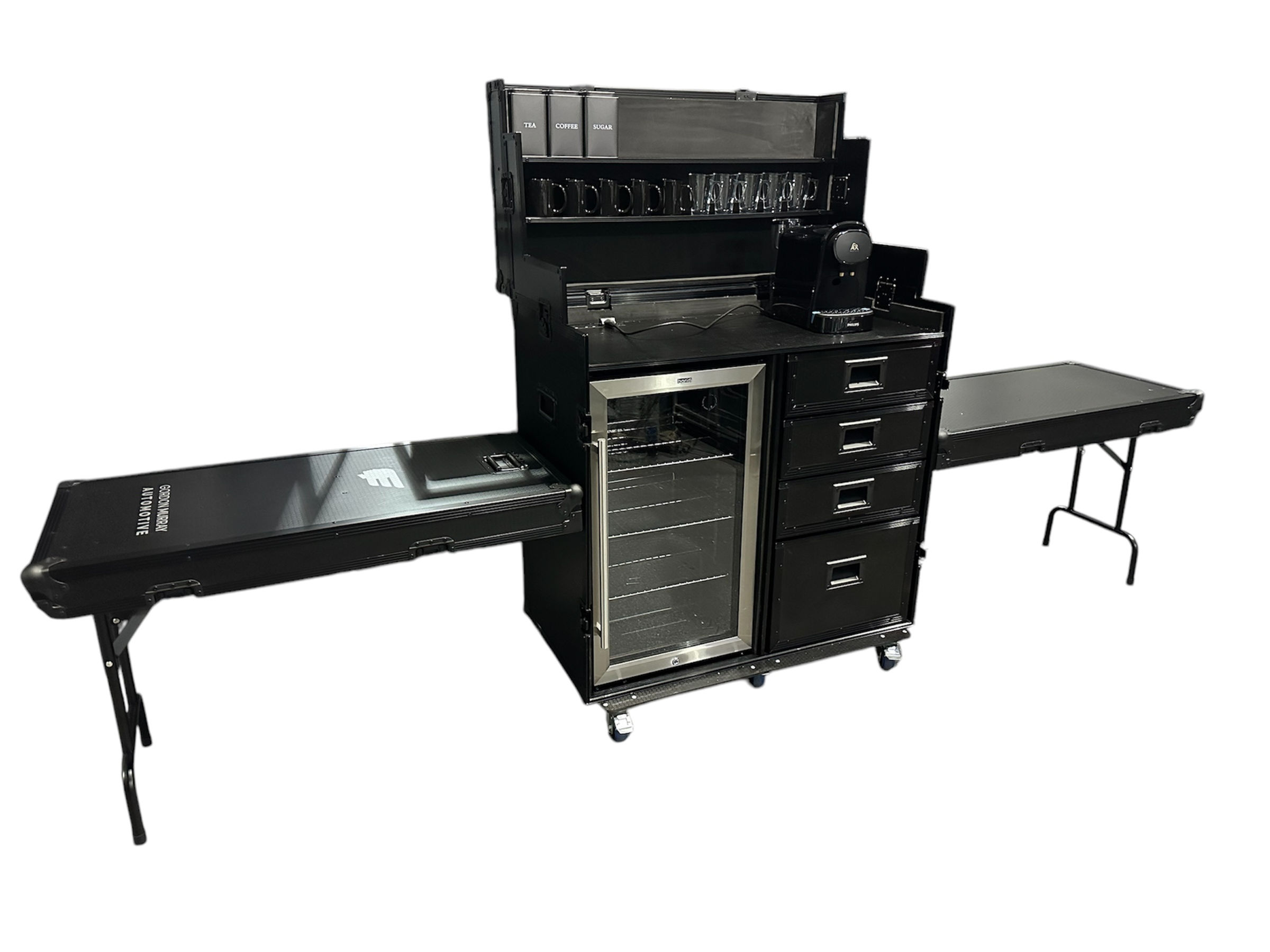 black hospitality flight case