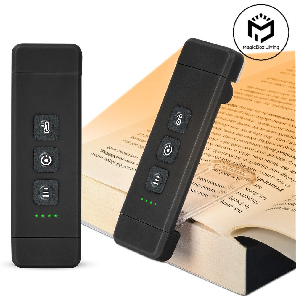 Clip-on Bookmark Book Light With Timer USB Rechargeable Reading Light Mini Led R
