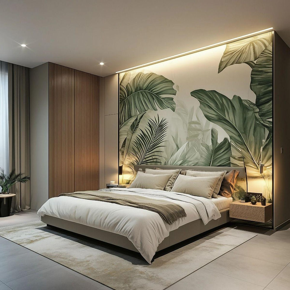 Oversized Wallpaper Accent Wall Design