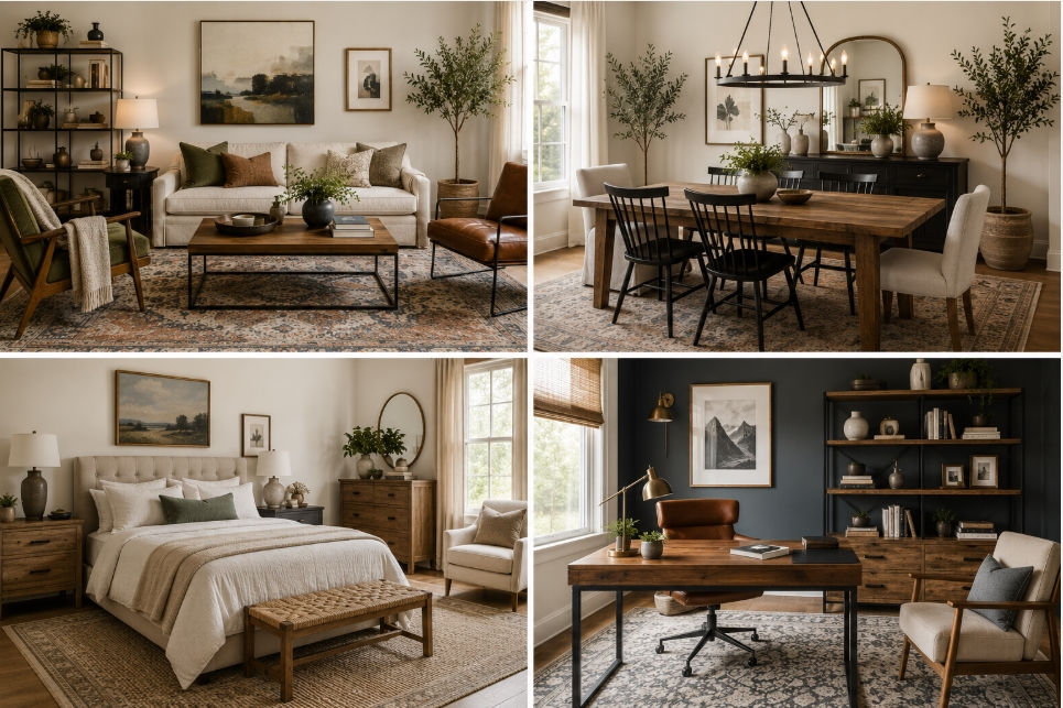 Room-by-Room Furniture Style Mixing