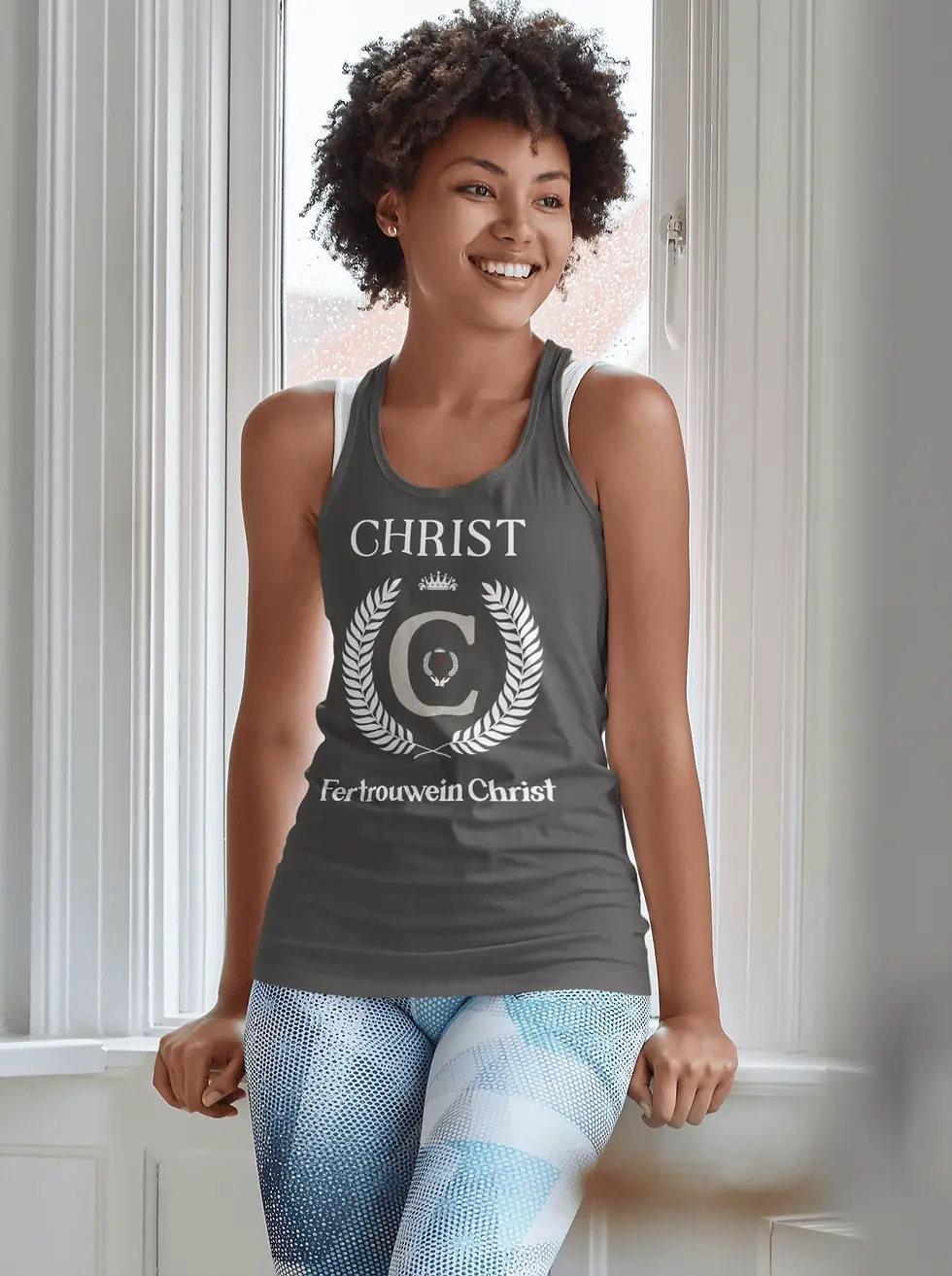 Thumbnail: #50. Tank (Color Options) Women "Christ-Life" (White Logo)