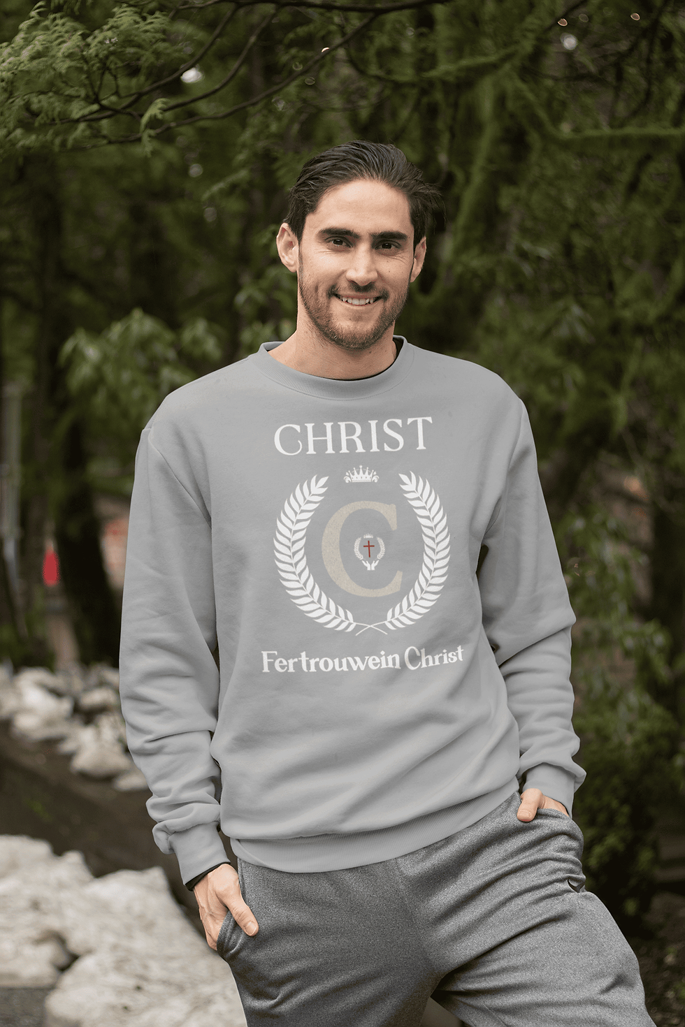 Thumbnail: #36. Sweat Shirt (Color Options) Men "Genesis" (White Logo)