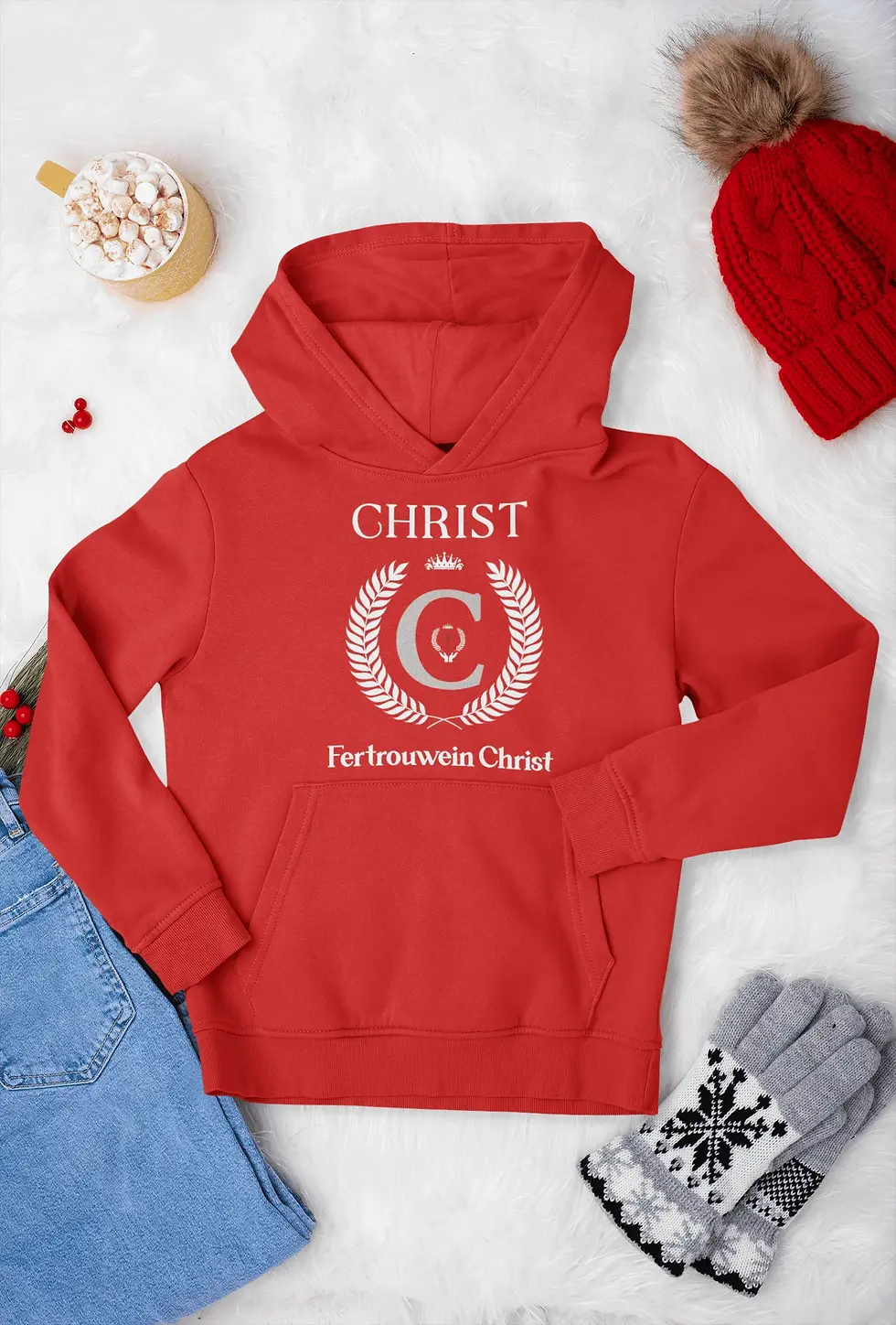 Thumbnail: #38. Hoodie (Color Options) Men "Christ-Life" (White Logo)