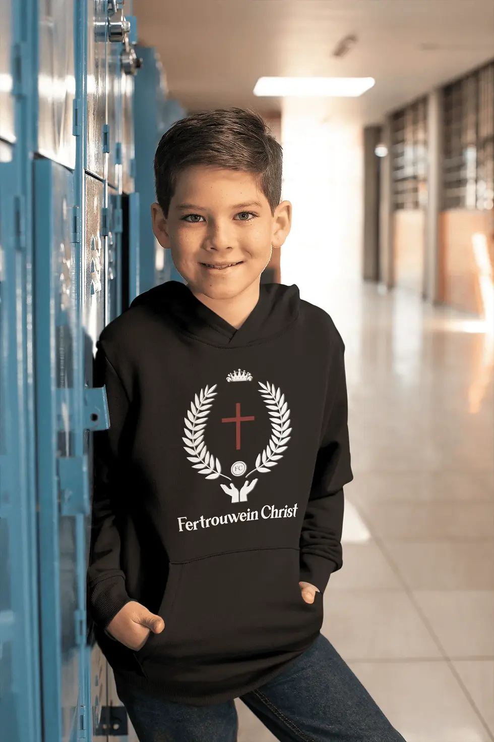 Thumbnail: #70. YOUTH Hoodie (AGE 5-13) (Color Options) "Genesis" (White Logo)