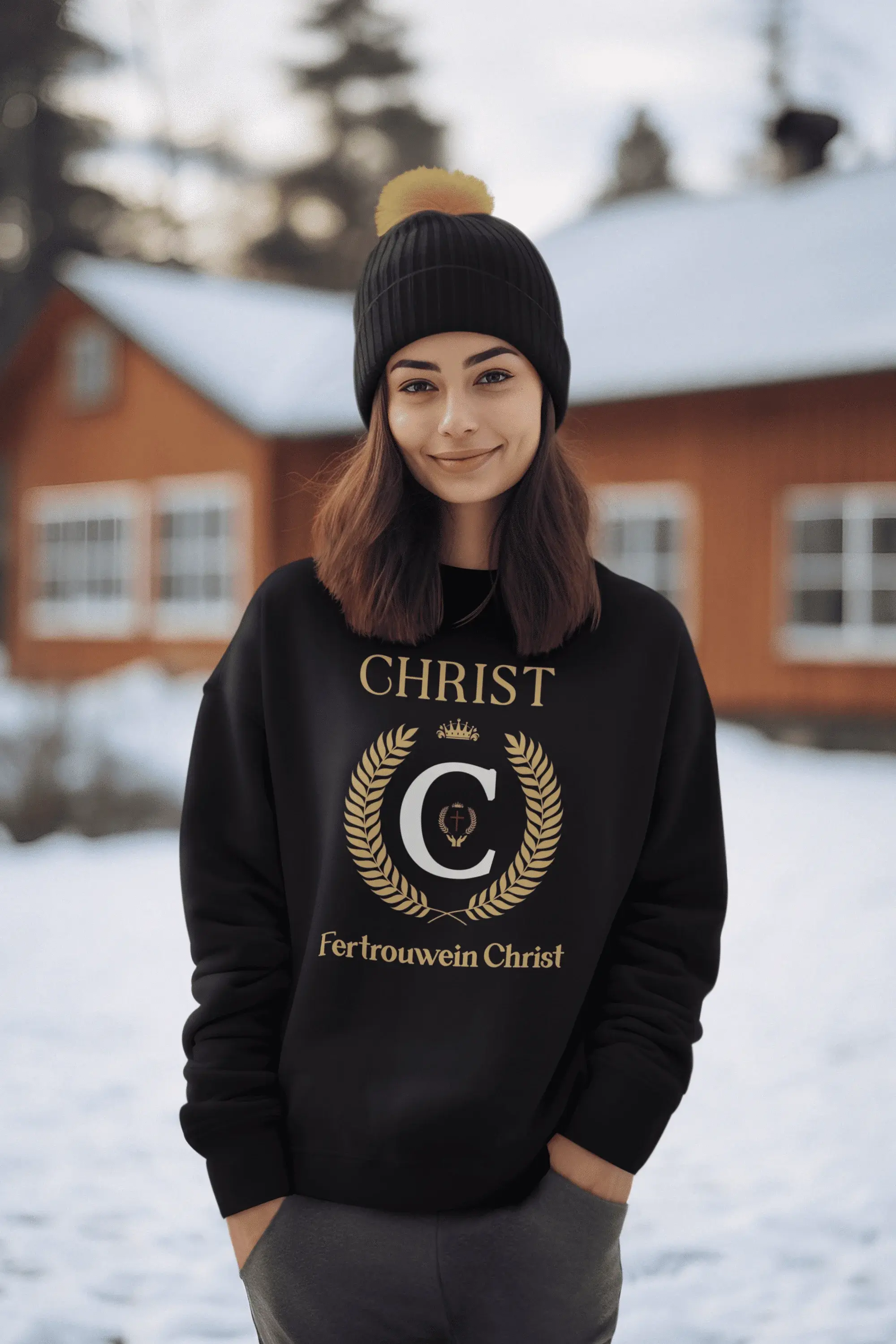 #45. Sweat Shirt (Black Only) Women "Genesis" (Amber Logo)