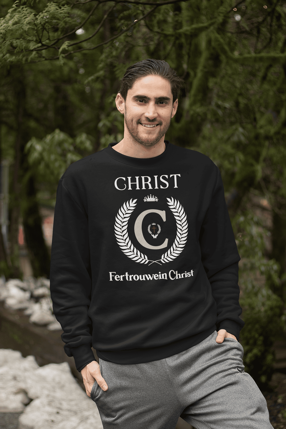 Thumbnail: #36. Sweat Shirt (Color Options) Men "Genesis" (White Logo)