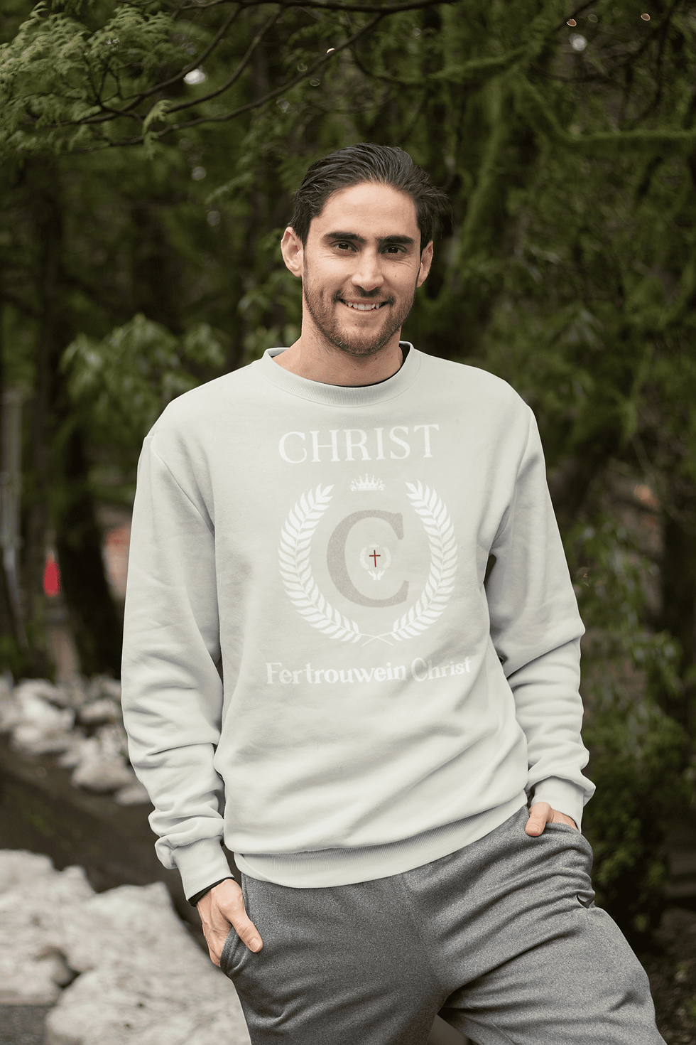 Thumbnail: #36. Sweat Shirt (Color Options) Men "Genesis" (White Logo)