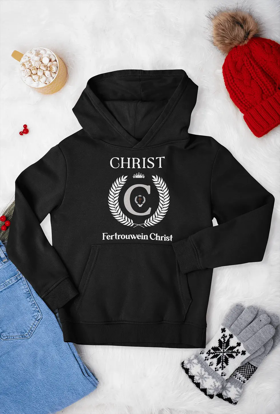 Thumbnail: #38. Hoodie (Color Options) Men "Christ-Life" (White Logo)
