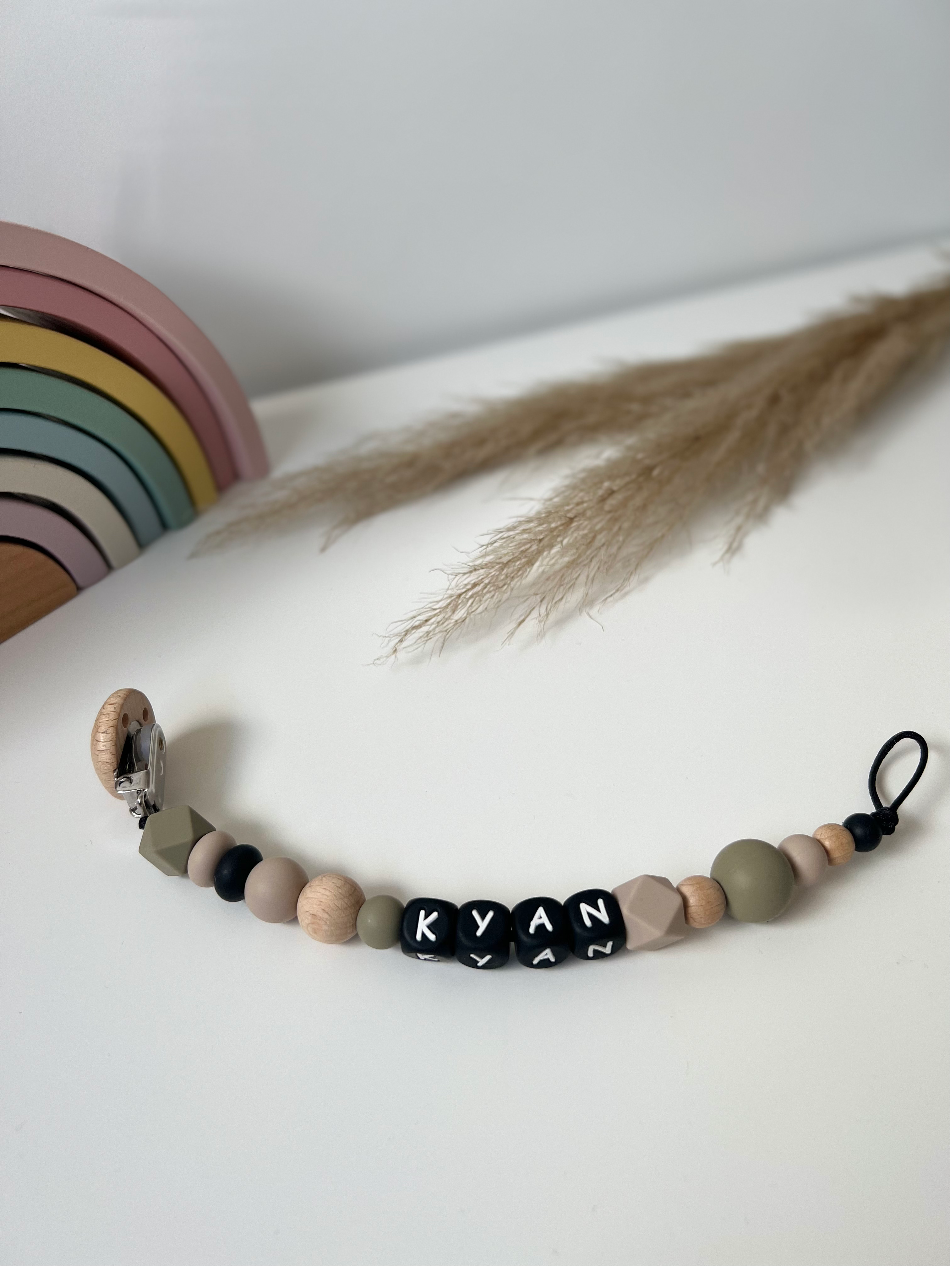 Pacifier cord with name “Kyan”