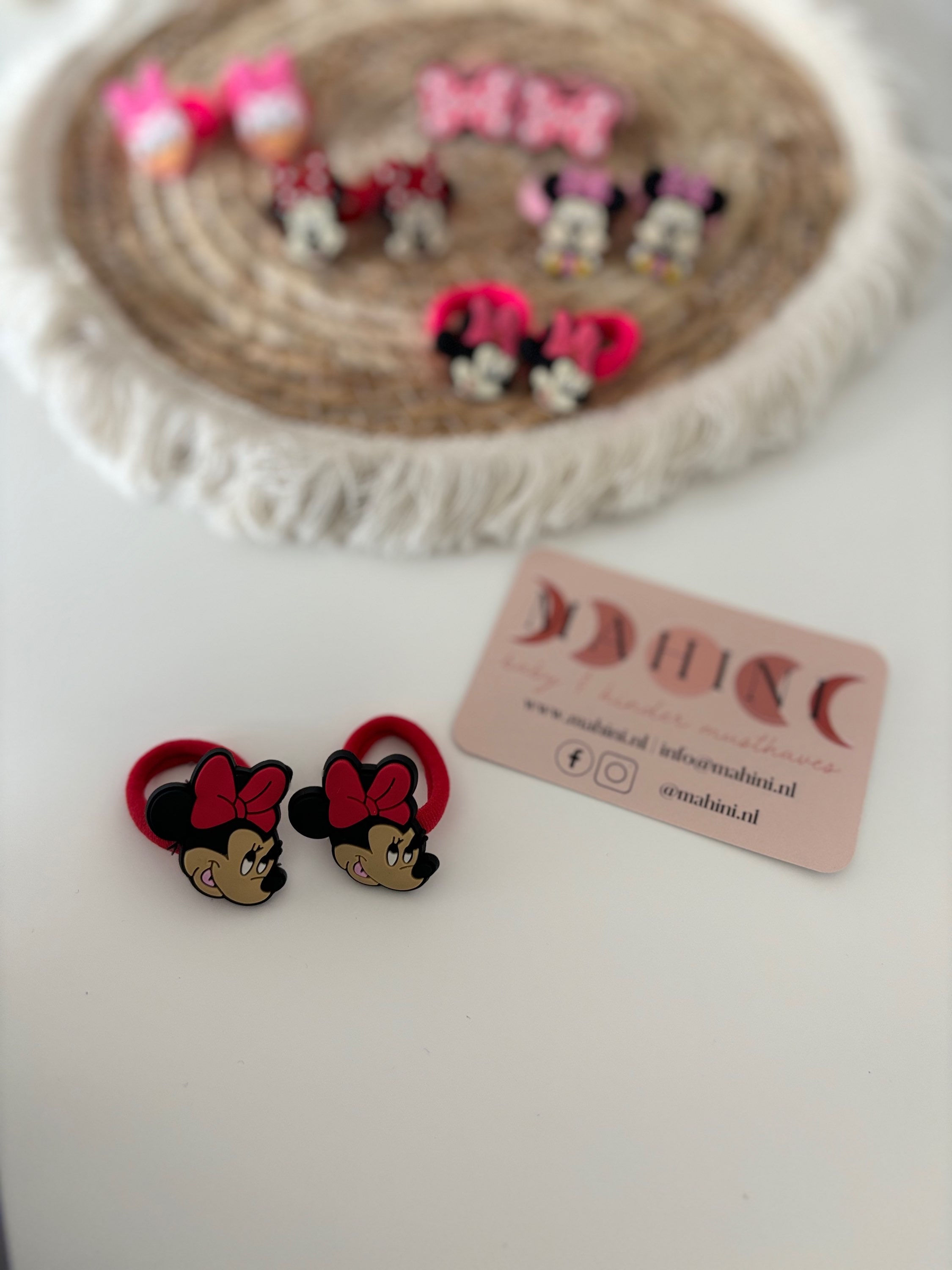 Haar elastiekjes Minnie rood