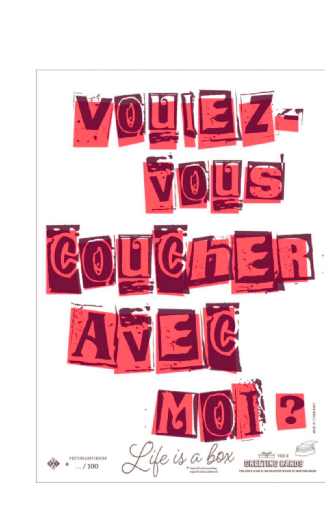 Poster Voulez-vous coucher avec moi?