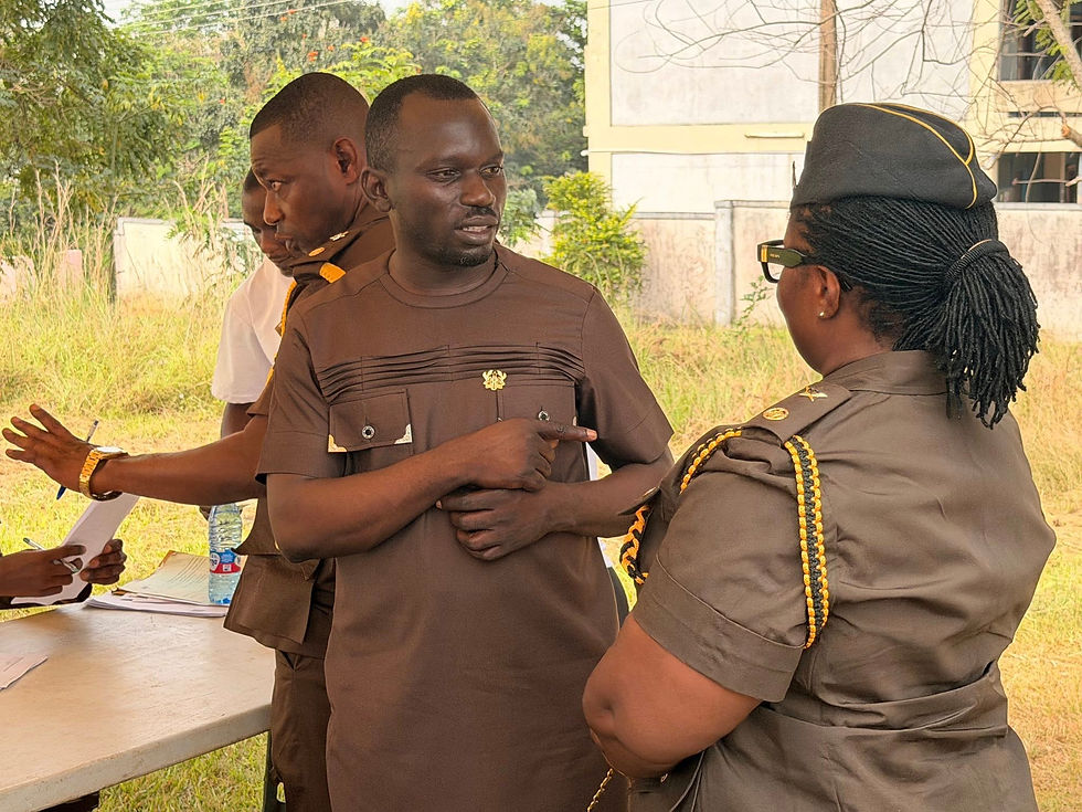 HON. DOMINIC GYASI TOURS PRISONS SERVICE RECRUITMENT SCREENING CENTRES