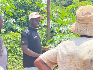 HON. DOMINIC GYASI JOINS MILE 5 RESIDENTS ON MAY DAY FOR COMMUNAL LABOUR