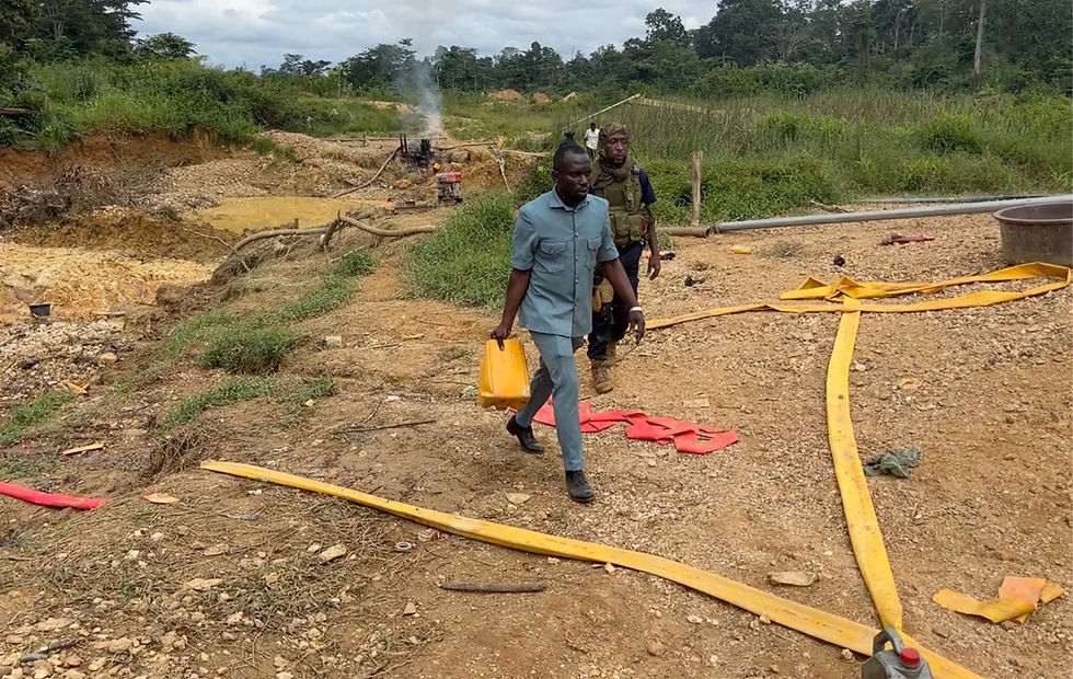 HON. DOMINIC GYASI LEADS ANTI-GALAMSEY OPERATION WITH BLUE WATER GUARDS IN SEFWI WIAWSO; FIVE ARRESTED