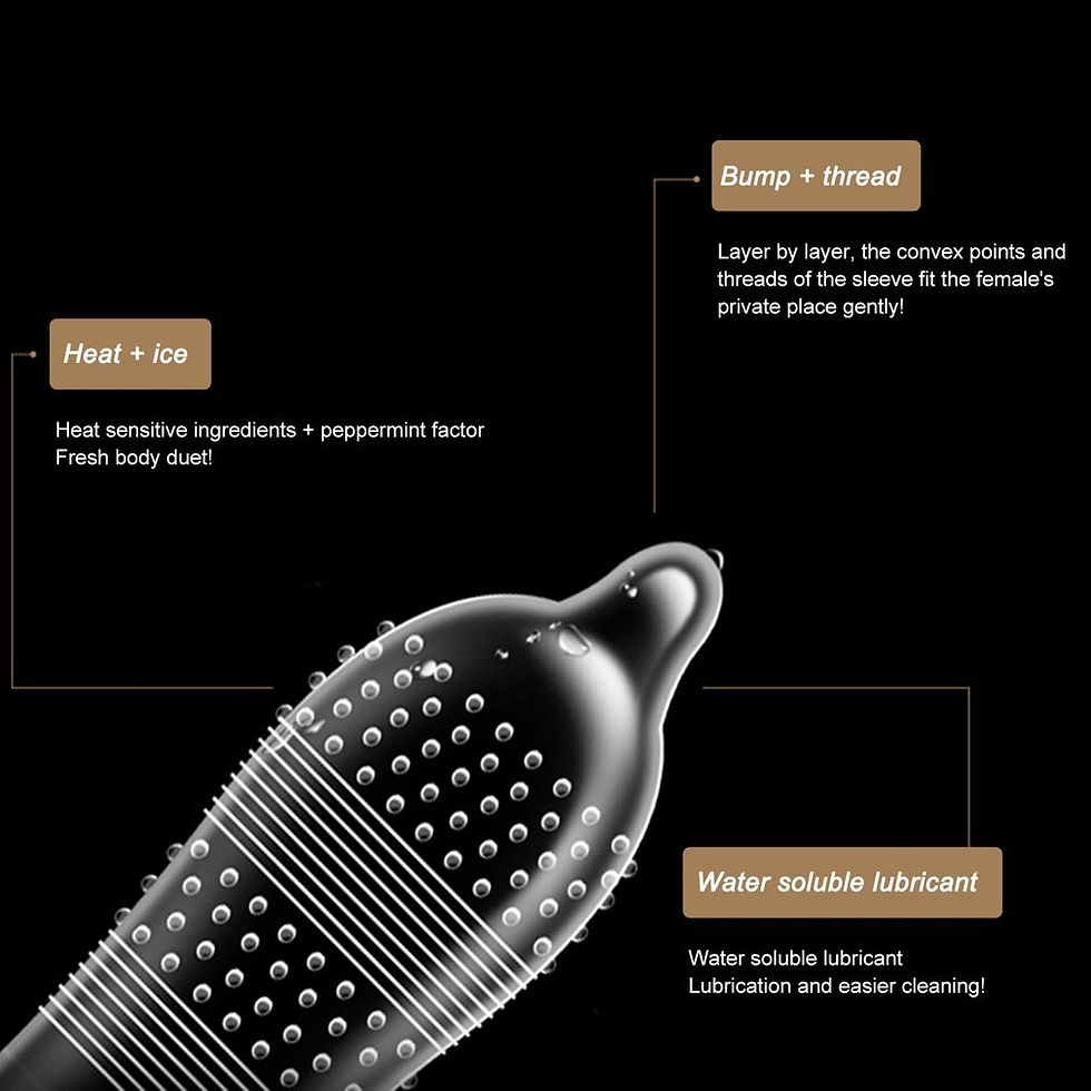 ML Spin Red Condom ស្រោមអនាម័យគ្រើមឆ្នូត កក់ក្តៅ