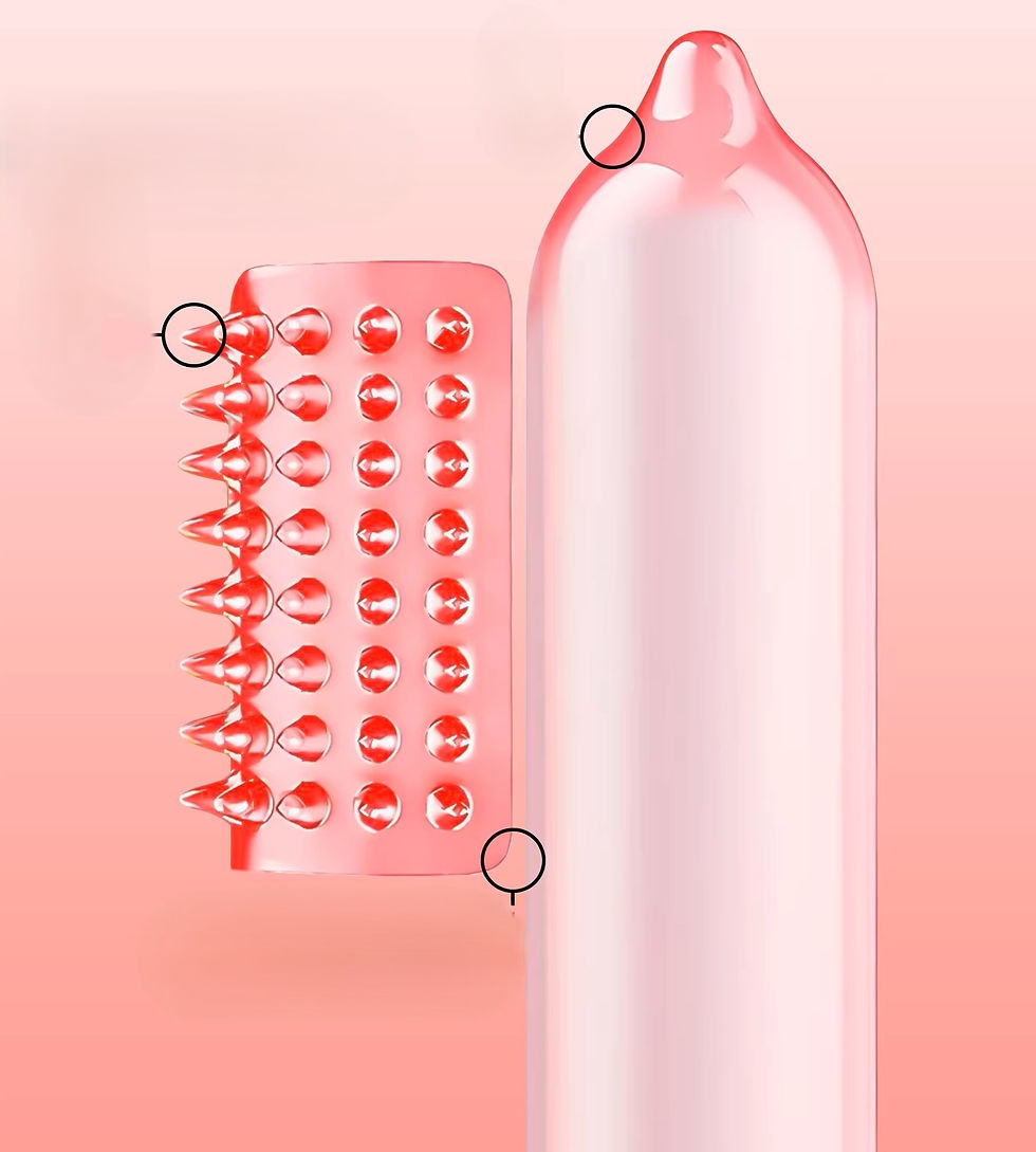 Thumbnail: QP Airbag Dot Condom ស្រោមអនាម័យគ្រើមគ្រាប់ធំៗ រំញោច ជីស្ពត