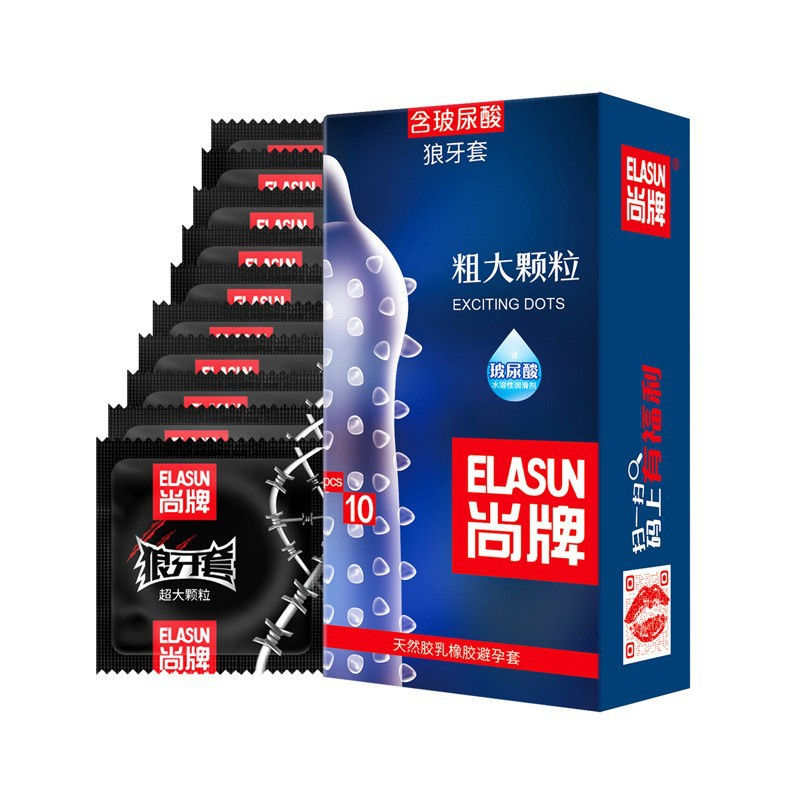 Thumbnail: Elasun Exciting Dots Condom ស្រោមអនាម័យគ្រាប់គ្រើមធំ