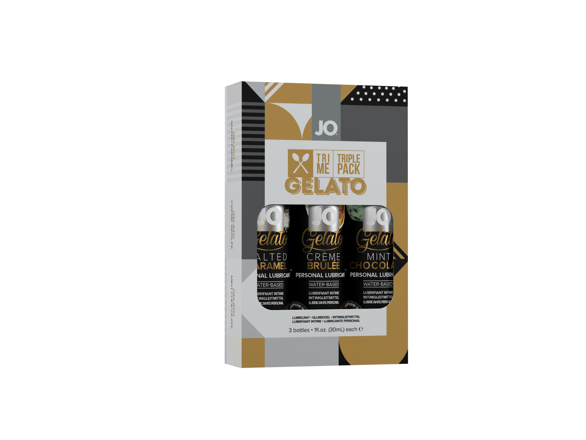 JO Triple Pack Gelato ទឹករំអិលរសជាតិគ្រីមផ្អែម