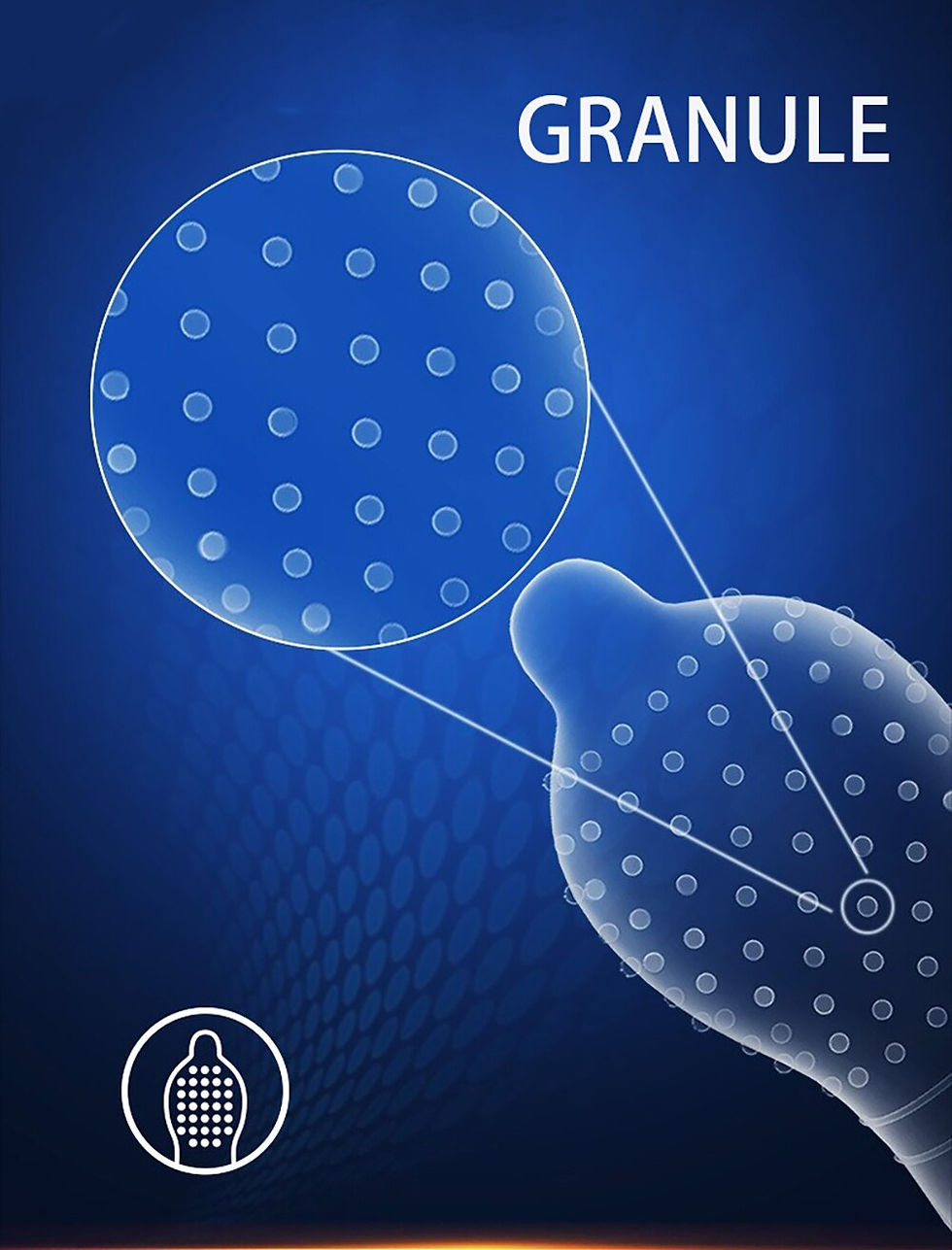 PM 3D Condom ស្រោមអនាម័យគ្រើមពេញផ្ទៃ