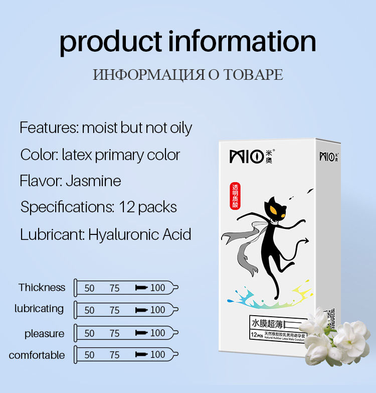 Thumbnail: MIO White Condom ស្រោមអនាម័យរលោង ទឹករំអិល Hyaluronic