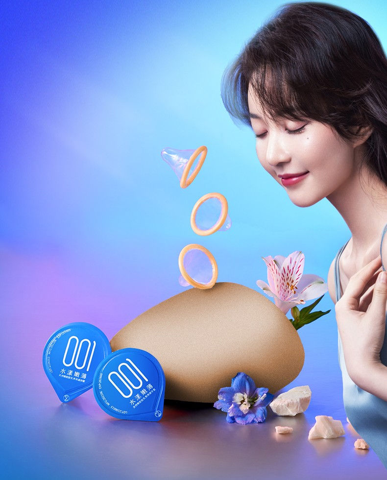 Thumbnail: EL 001 Lubricant and Thin Condom ស្រោមអនាម័យស្តើង001 Hyaluronic Acid 1500mg