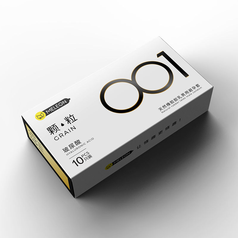 Thumbnail: ME 001 White Black Condom ស្រោមអនាម័យស្តើង001 គ្រើម