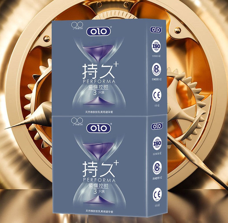 Thumbnail: OLO Performa Blue Condom 3pc ស្រោមអនាម័យខ្នាត់តូច រលោង ពន្យារ