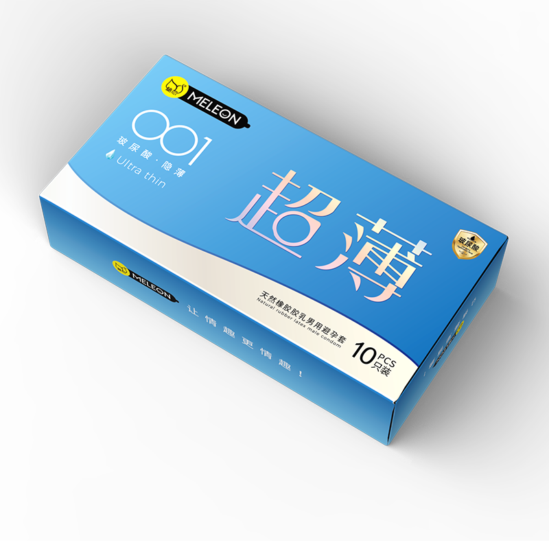 Thumbnail: ME 001 Ultra Thin Blue Condom ស្រោមអនាម័យ001រលោង ទឹករំអិលច្រើន