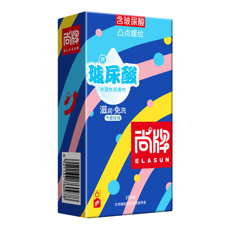 Thumbnail: EL Dot&Rib Blue Condom ស្រោមអនាម័យគ្រើមឆ្នូត