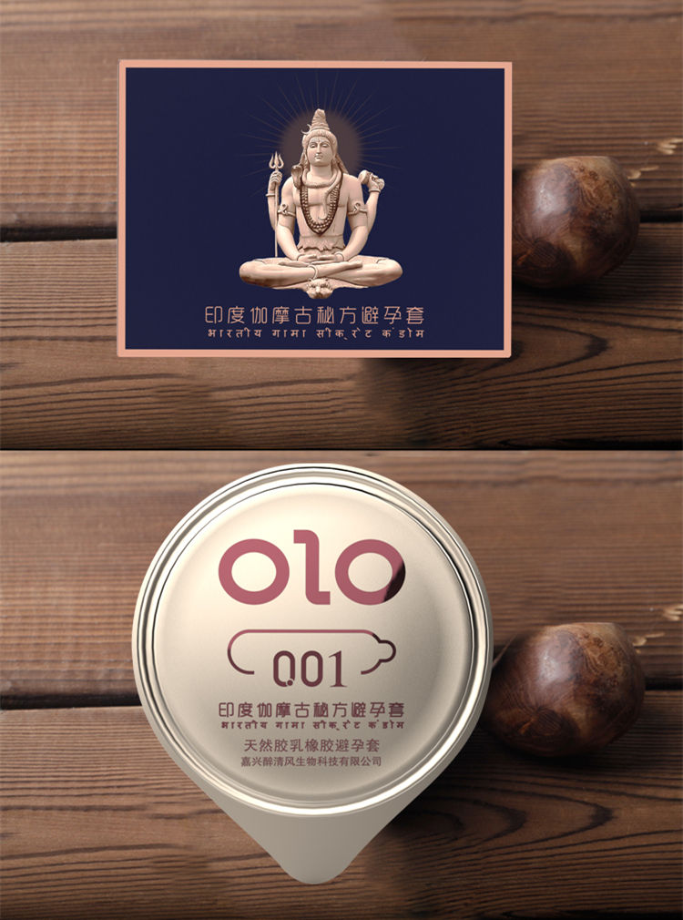 OlO Indian Blue ស្រោមអនាម័យរលោងពន្យា បែបកាម៉ាស៊ូត្រា