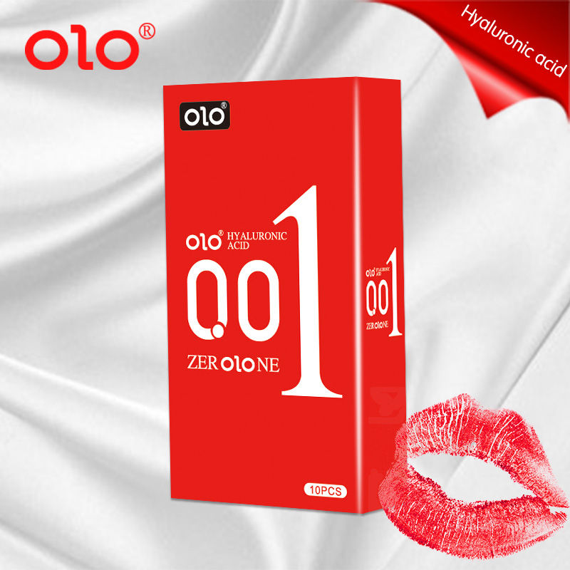 OLO 001 Longbox Red Condom ស្រោមអនាម័យគ្រើម កក់ក្តៅ