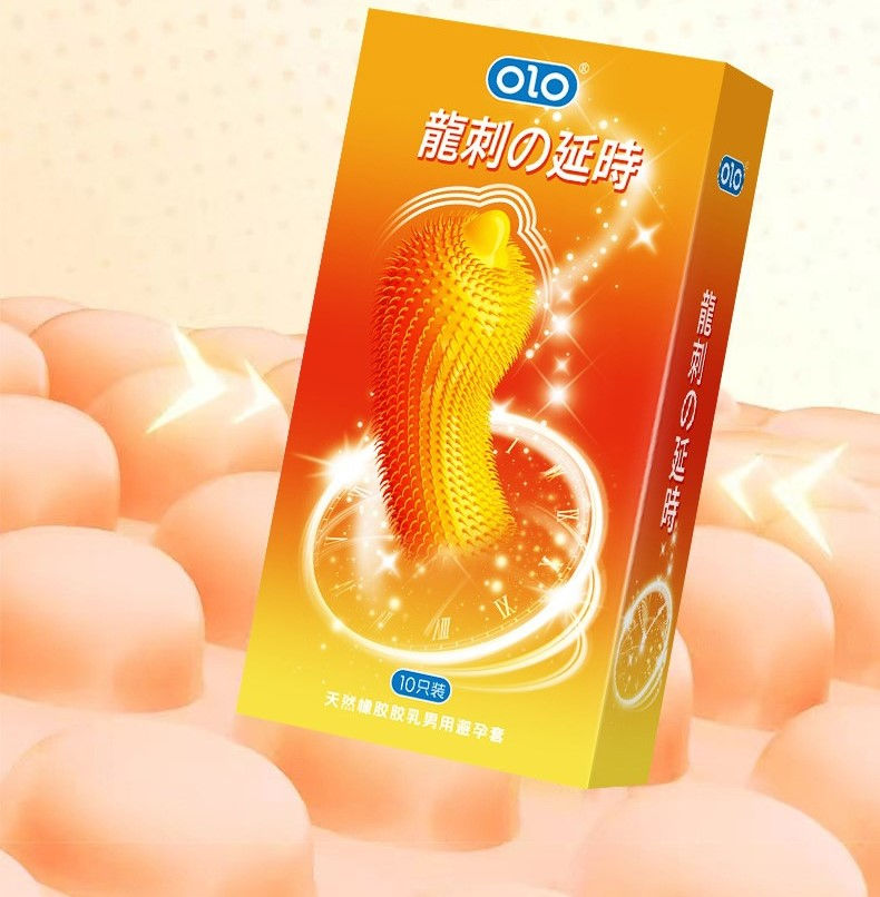 Thumbnail: OLO G Orange Condom ស្រោមអនាម័យគ្រើមរោមឆ្មារពន្យារ