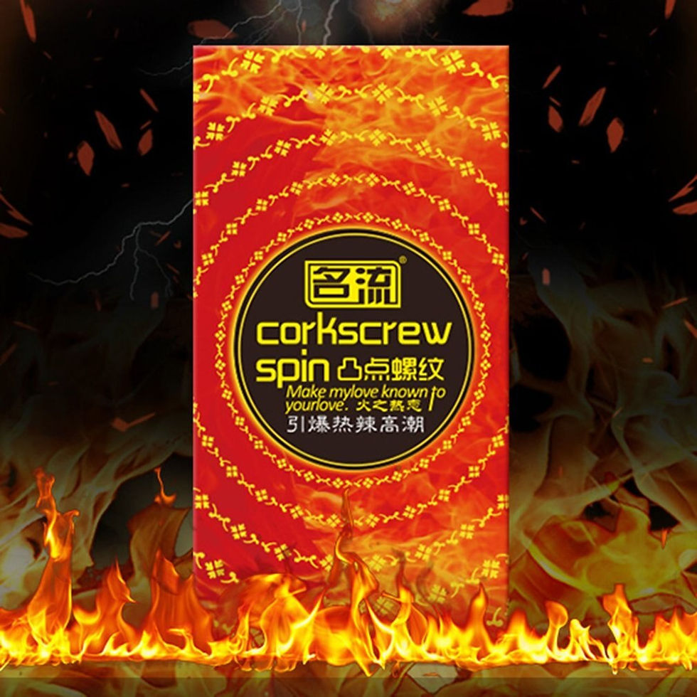 ML Spin Red Condom ស្រោមអនាម័យគ្រើមឆ្នូត កក់ក្តៅ