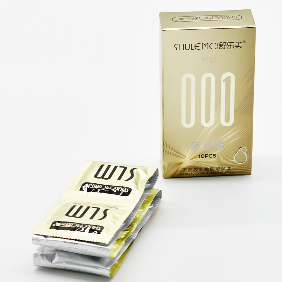 Thumbnail: SLM Ultra Gold Condom ស្រោមអនាម័យគ្រើម ឆ្នូត ពន្យារ