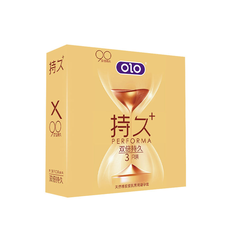 Thumbnail: OLO Performa Gold Condom 3pc ស្រោមអនាម័យគ្រើមពន្យារ