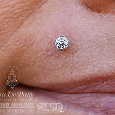 Downsized Monroe Piercing with Prong Set CZ Gem End from Neometal