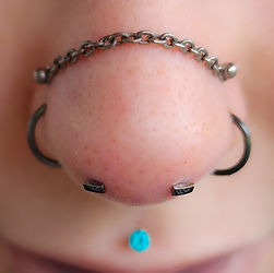 Mantis Piercings (Top Down View) with Rectangular Ends from Neometal