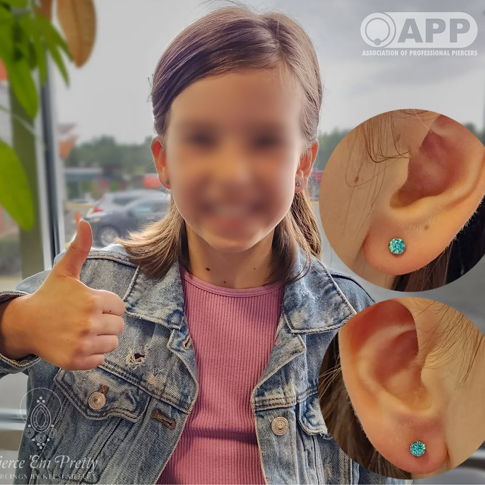 Little Lobes with Mint Green CZ from Neometal